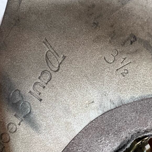 Paul Green Malibu Bootie UK 3.5 US 6 Sliced Brush Smoke Gray Nubuck Leather Zip - Picture 9 of 12